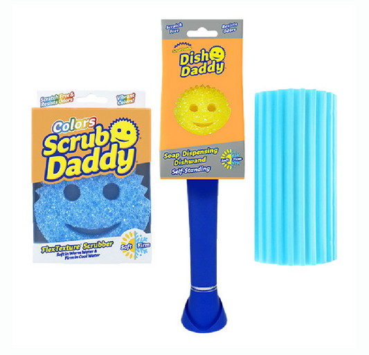 Stralend Schoon Set | Scrub Daddy | Blauw