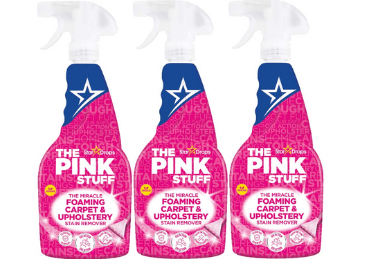 The Pink Stuff - Foaming Carpet & Upholstery Stain Remover 500 ml - 3 pack