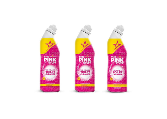 The Pink Stuff – 3x 750 ml – Wonder Toilet Cleaner – THE Wonder Cleaning Agent – ​​The Miracle Cleaner