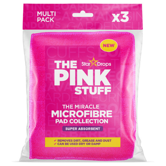 The Pink Stuff Microvezel absorberende schoonmaakpads - 3 stuks