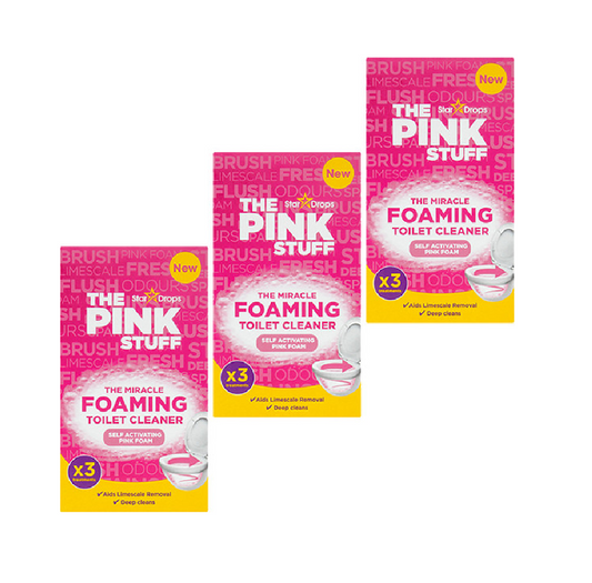 NEW The Pink Stuff | The miracle foaming toilet powder | Toilet cleaner powder | 9 x 100 grams