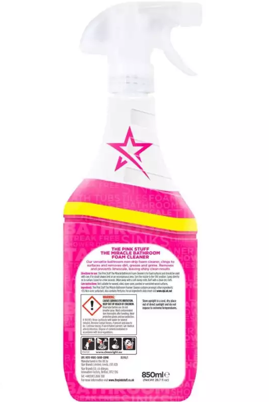 Stardrops The Pink Stuff - Mousse pour salle de bain - Produit d'entretien pour salle de bain