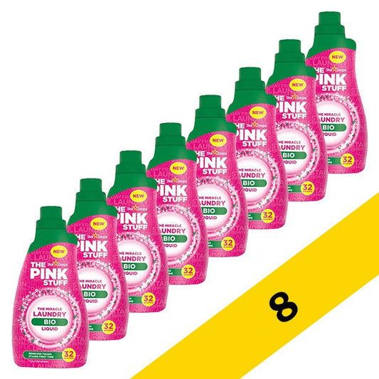 The Pink Stuff Lessive liquide bio 960ml - pack de 8