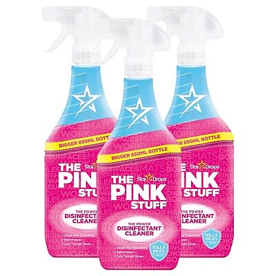 Spray désinfectant The Pink Stuff - 850 ml - paquet de 3