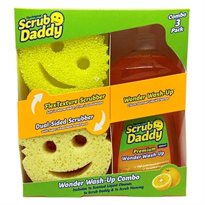 NOUVEAU Scrub Daddy | Miracle Wash Up Combo | savon à vaisselle haut de gamme avec Scrub Daddy et Scrub Mommy