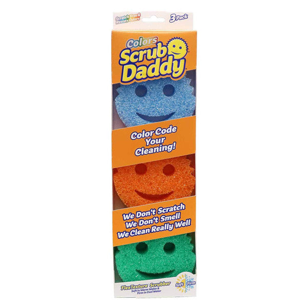 Scrub Daddy Colors | spons drie kleuren (3 stuks)