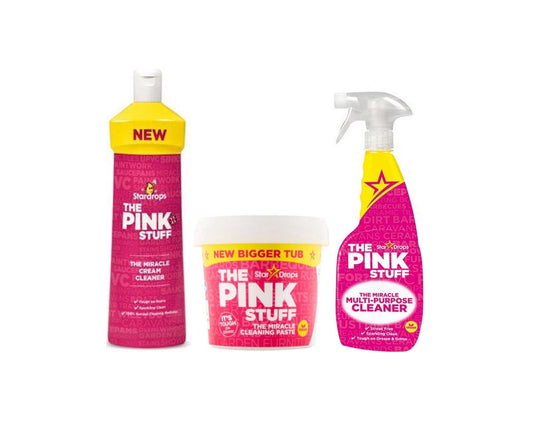 Stardrops The Pink Stuff Bundle - Crème nettoyante 500 ml + Pâte Pink Stuff 850 g + Spray nettoyant multi-usages 750 ml